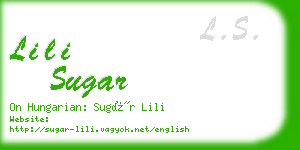 lili sugar business card